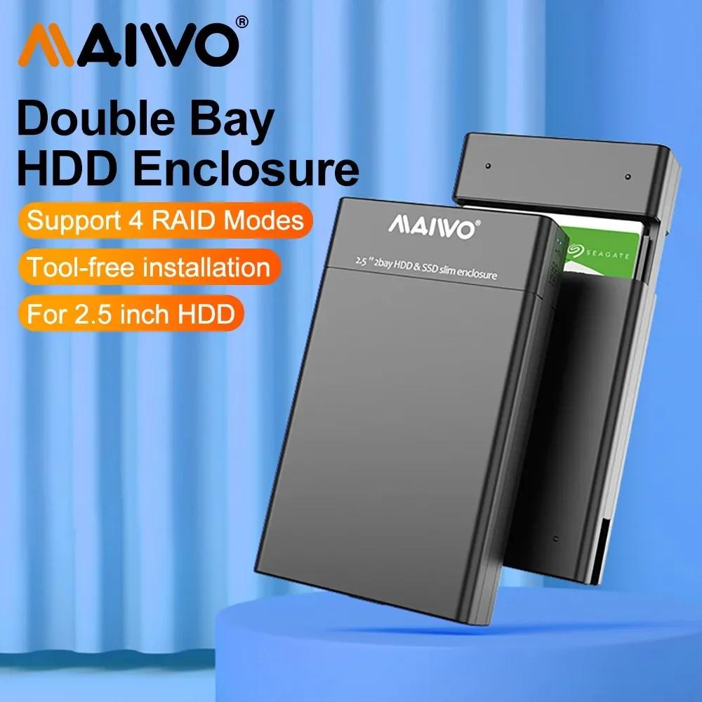 MAIWO    HDD SSD ̽, 2.5 ġ  ϵ ̺ Ŭ, USB 3.0 SATA HDD ̽, 4 RAID Ŭ, 2.5 ġ